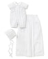 Kissy Kissy Graham Christening Convertible Gown & Hat Set
