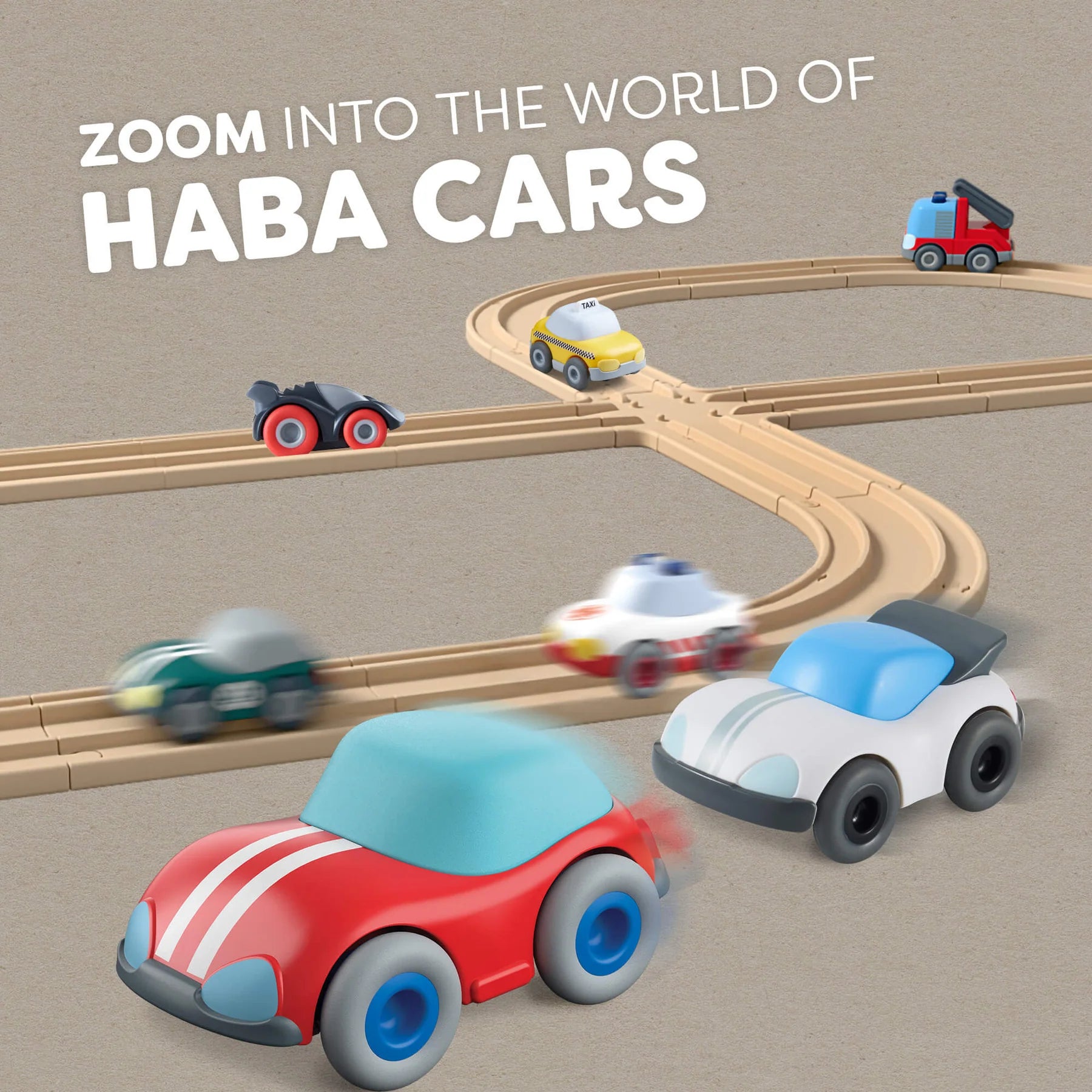 HABA Cars Light Blue Speedster with Momentum Motor