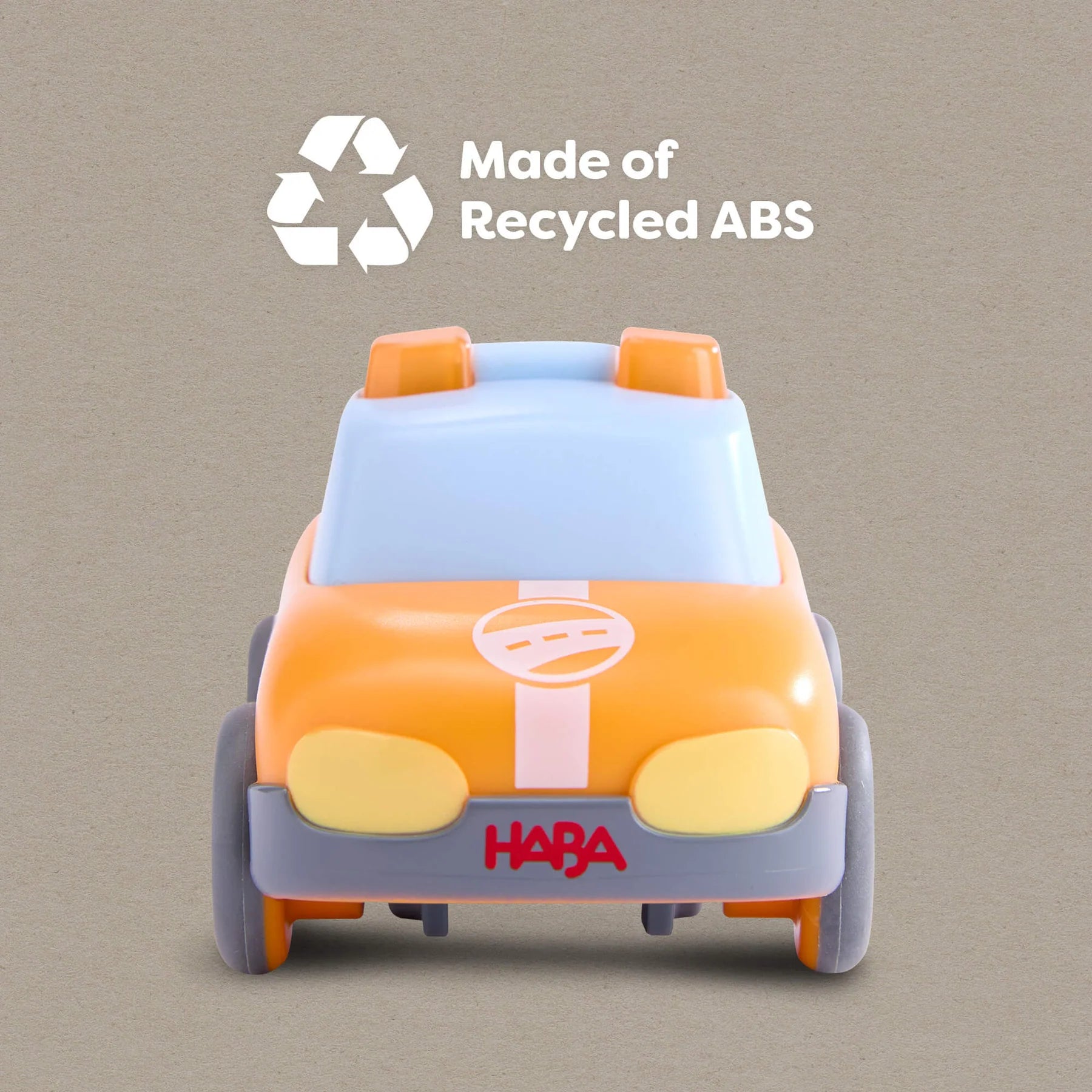 HABA Cars Yellow Pace Car with Momentum Motor - Recycled