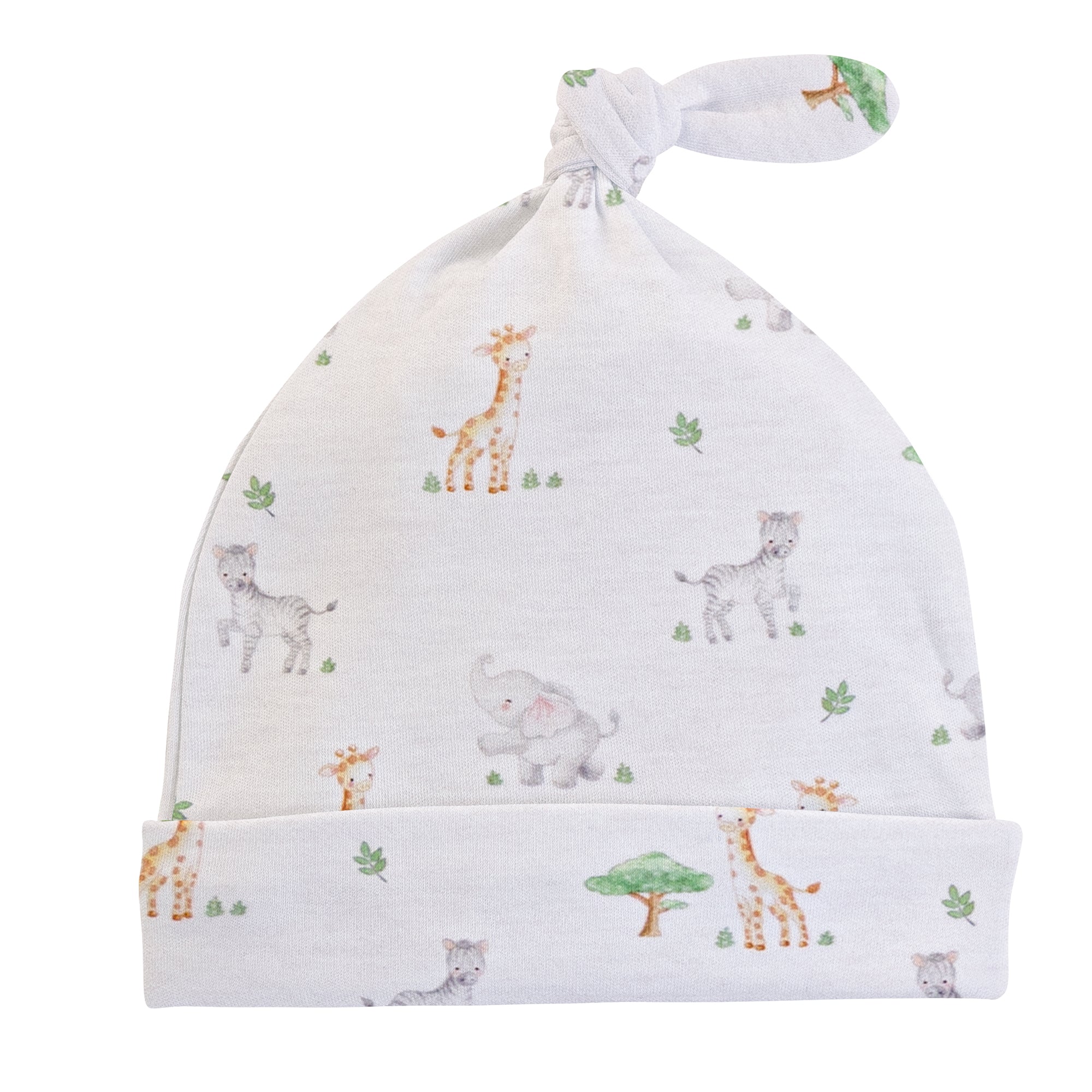 Baby Club Chic Tiny Safari Printed Pima Hat with Knot