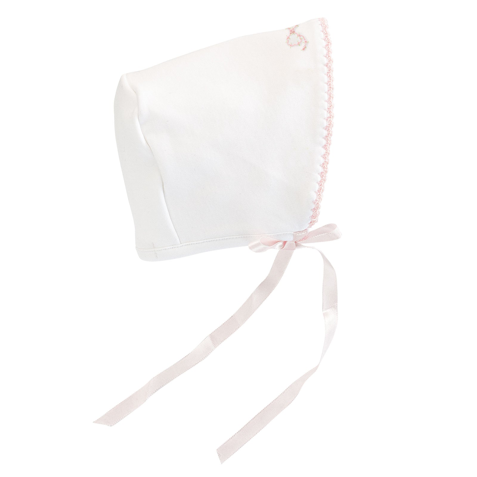 Baby Club Chic Pretty Bows Bonnet with Crochet Trim