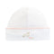 Baby Club Chic Baby Lambs Round Hat with Pink Crochet Trim