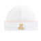 Toys - Round Hat with Pink Crochet Trim