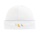 Baby Club Chic Three Little Ducks Round Hat with Crochet Trim