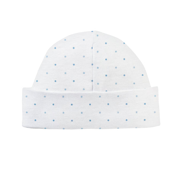 Blue Dots Round Hat