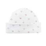 Pink Little Stars Printed Round Hat