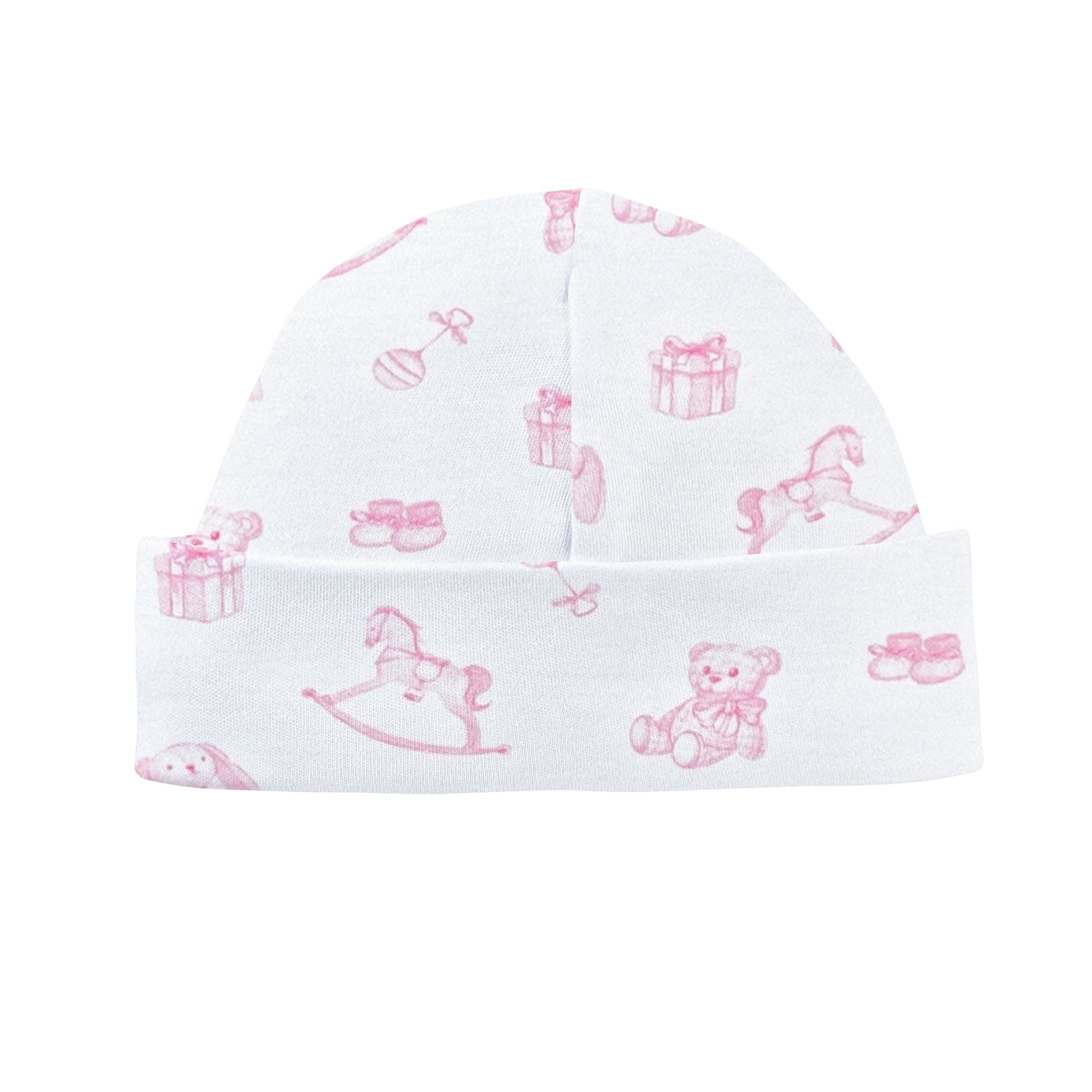 Tiny Baby Toys - Girl Printed Round Hat, Pink