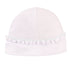 Pink Stripes Printed Hat With Ruffle