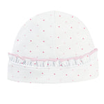 Pink Dots Hat with Ruffle
