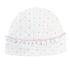 Pink Dots Hat with Ruffle