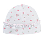 Tiny Rosebud Printed Hat w/Ruffle