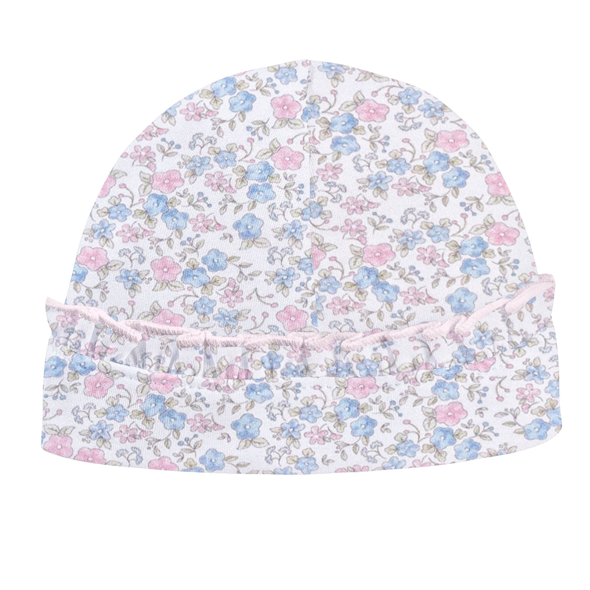 Baby Club Chic Tiny Soft Floral Printed Pima Hat with Ruffle