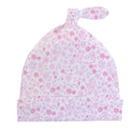 Tiny Flowers, Printed Hat With Knot, Pink