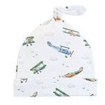 Airplanes Printed Hat With Knot
