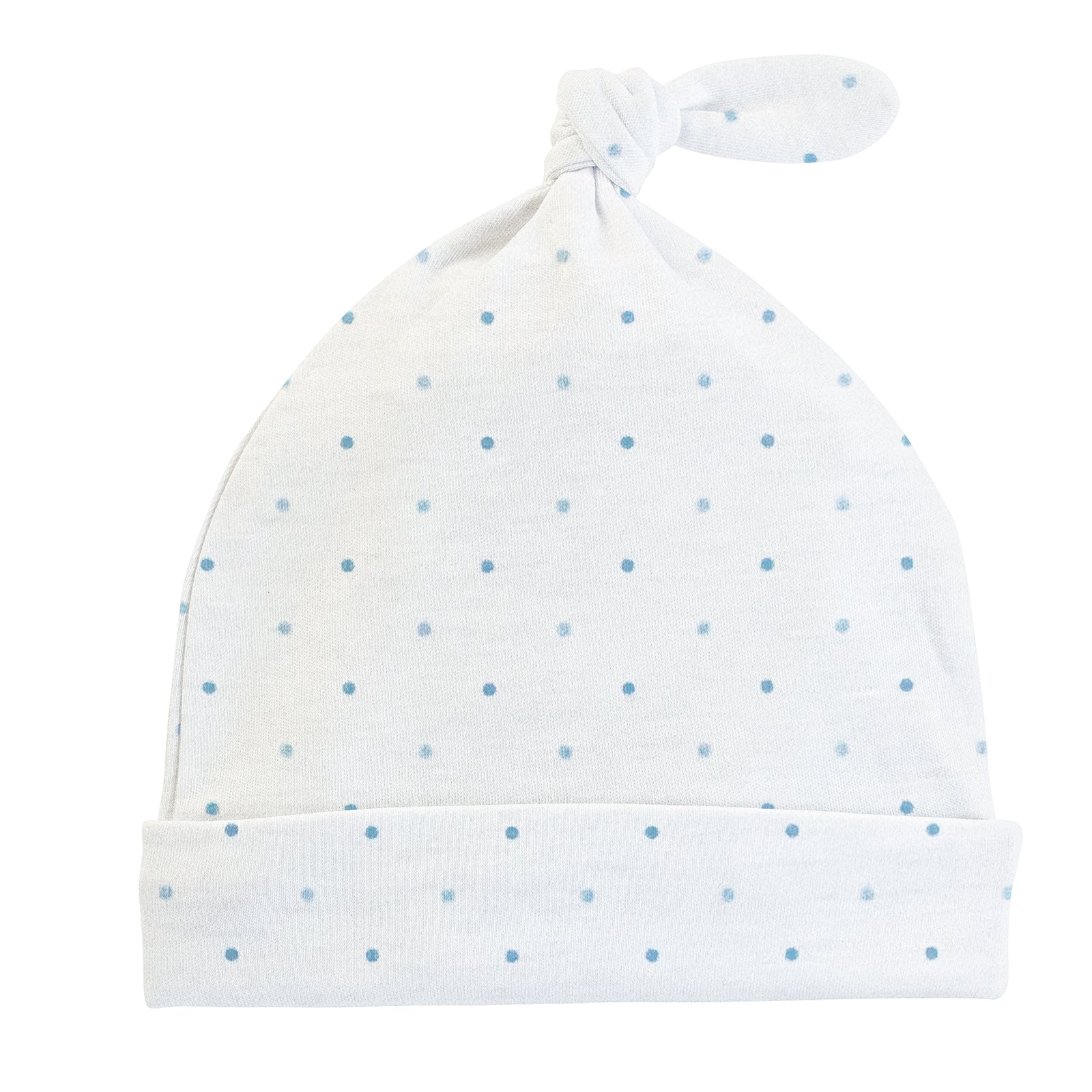 Baby Club Chic Blue Dots Hat with Knot