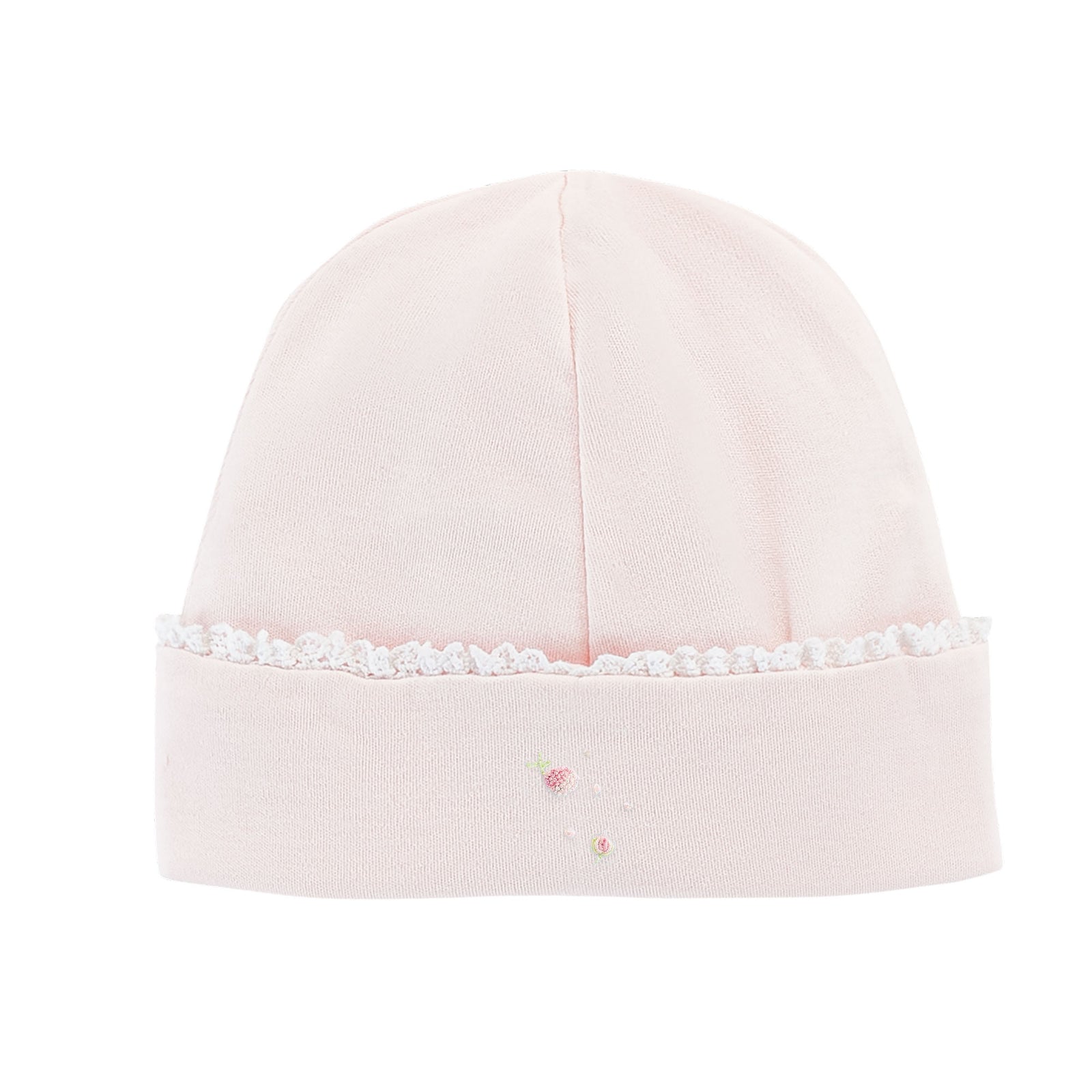 Baby Club Chic Spring Flowers Pink Hat with Lace Trim
