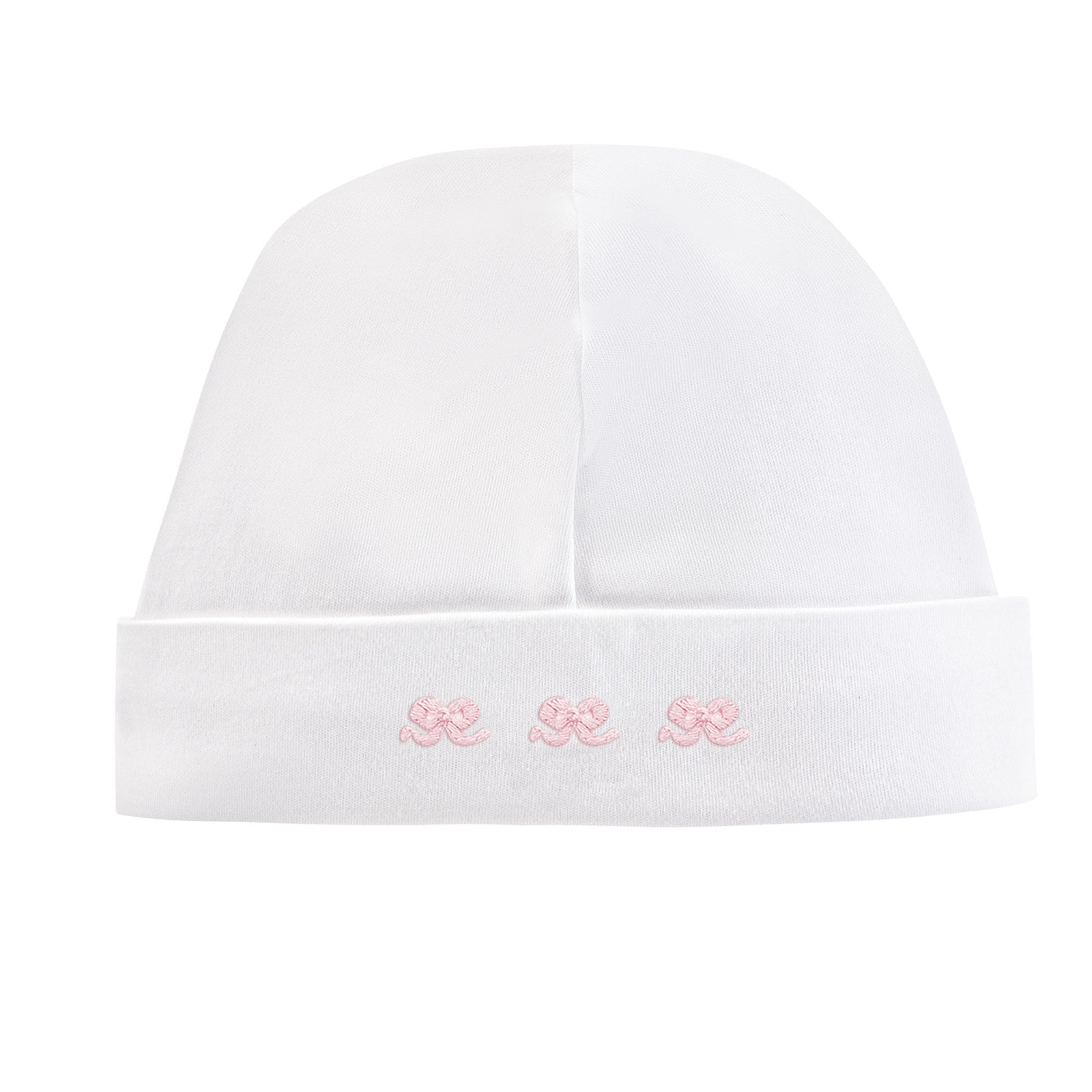 Baby Club Chic Little Bows Beanie Pink Hat with Embroidery