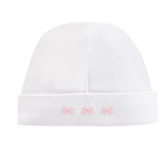 Baby Club Chic Little Bows Beanie Pink Hat with Embroidery