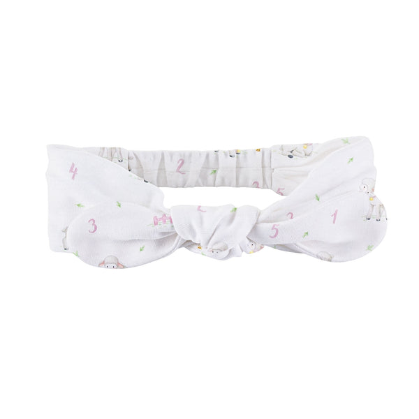 Counting Baby Sheep Pink Printed Headband