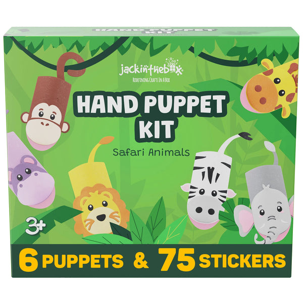 Hand Puppet Kit - Safari Animals