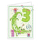 Rosanne Beck Card - Handpainted Third Birthday Alligator
