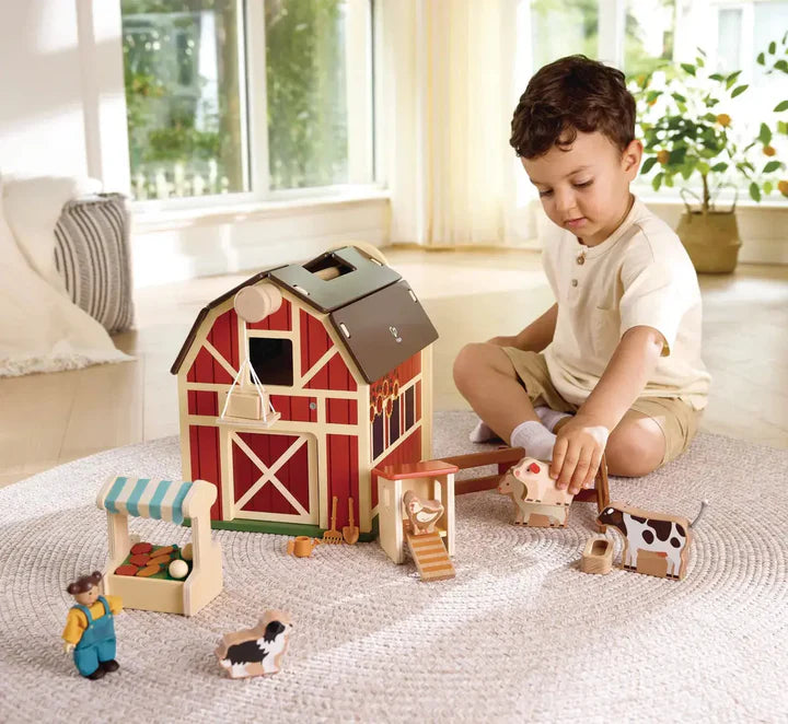 Hape Happy Farm Playset