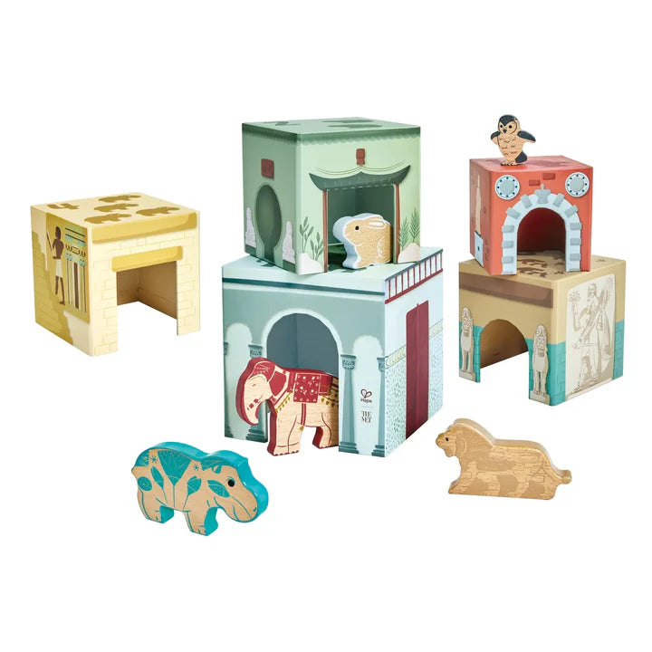 Hape Museum Nesting Blocks, Official The Met Licensed Toy