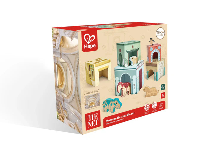 Hape Museum Nesting Blocks, Official The Met Licensed Toy