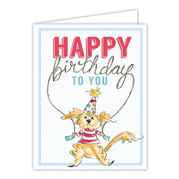 Card - Happy Birthday to You Dog Jumping Rope