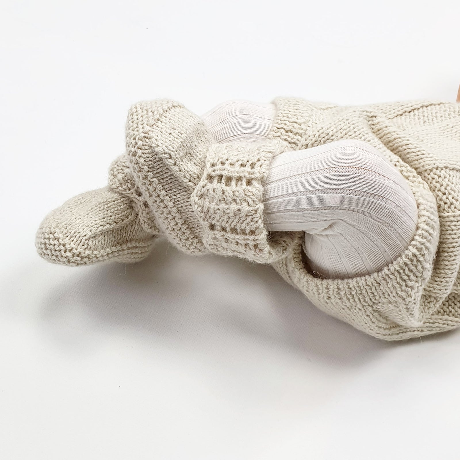 Heirloom Lace Alpaca Booties, Cloud