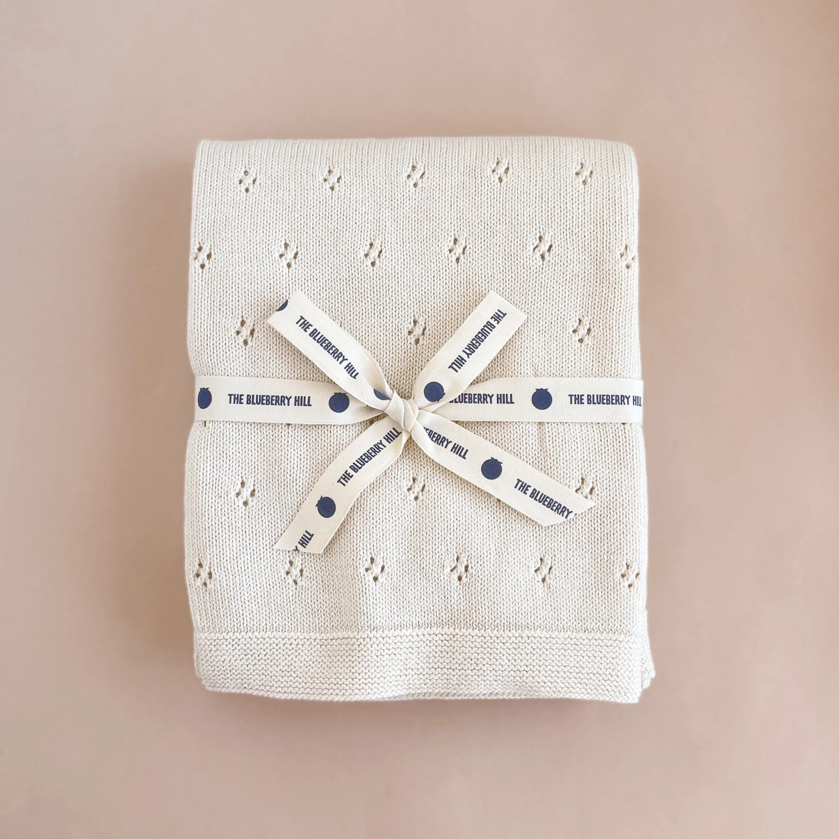 The Blueberry Hill Heirloom Pique Blanket Cream Cotton Baby Embroidery Blanks