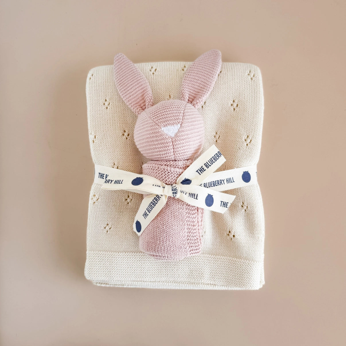 The Blueberry Hill Heirloom Pique Blanket Cream Cotton Baby Embroidery Blanks