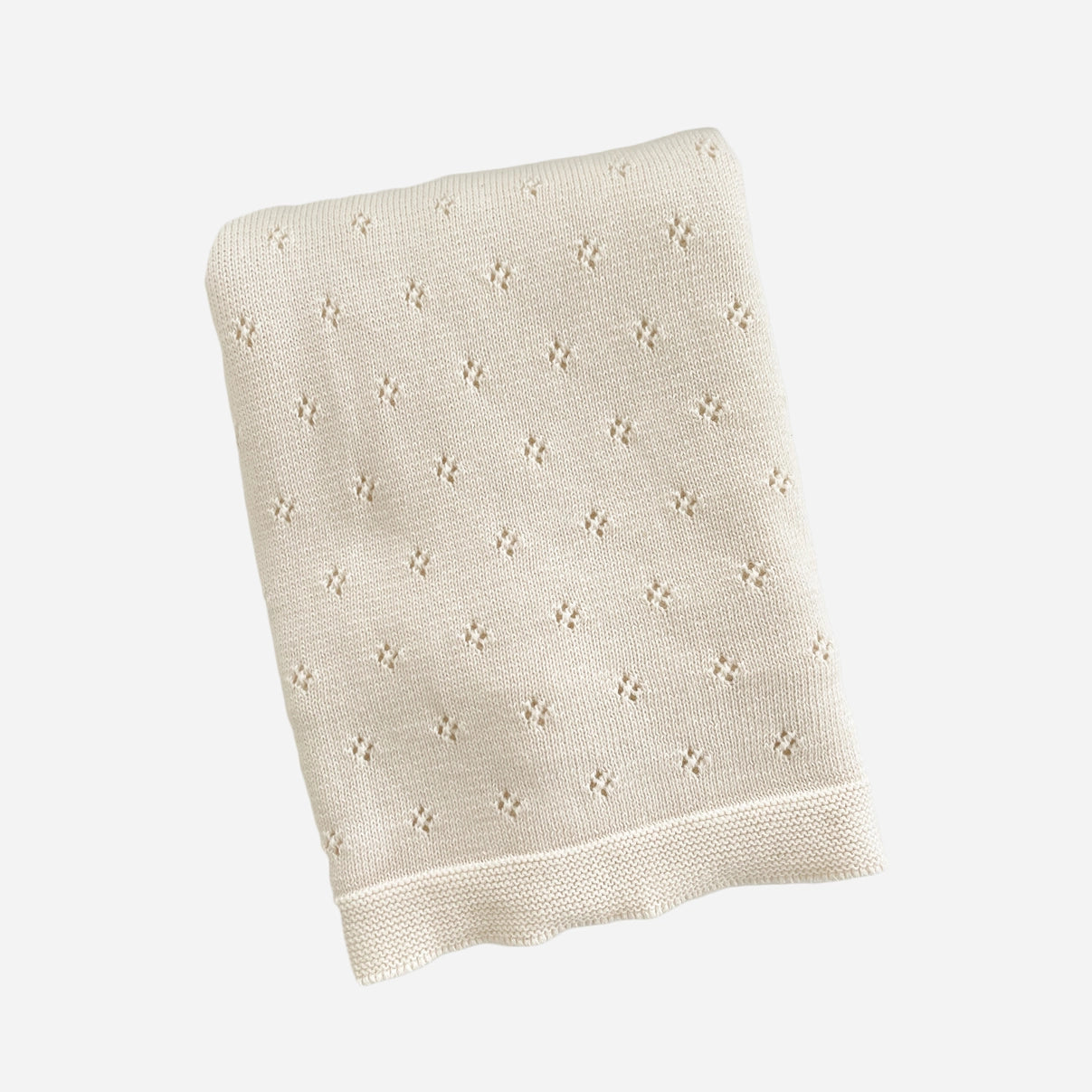 The Blueberry Hill Heirloom Pique Blanket Cream Cotton Baby Embroidery Blanks