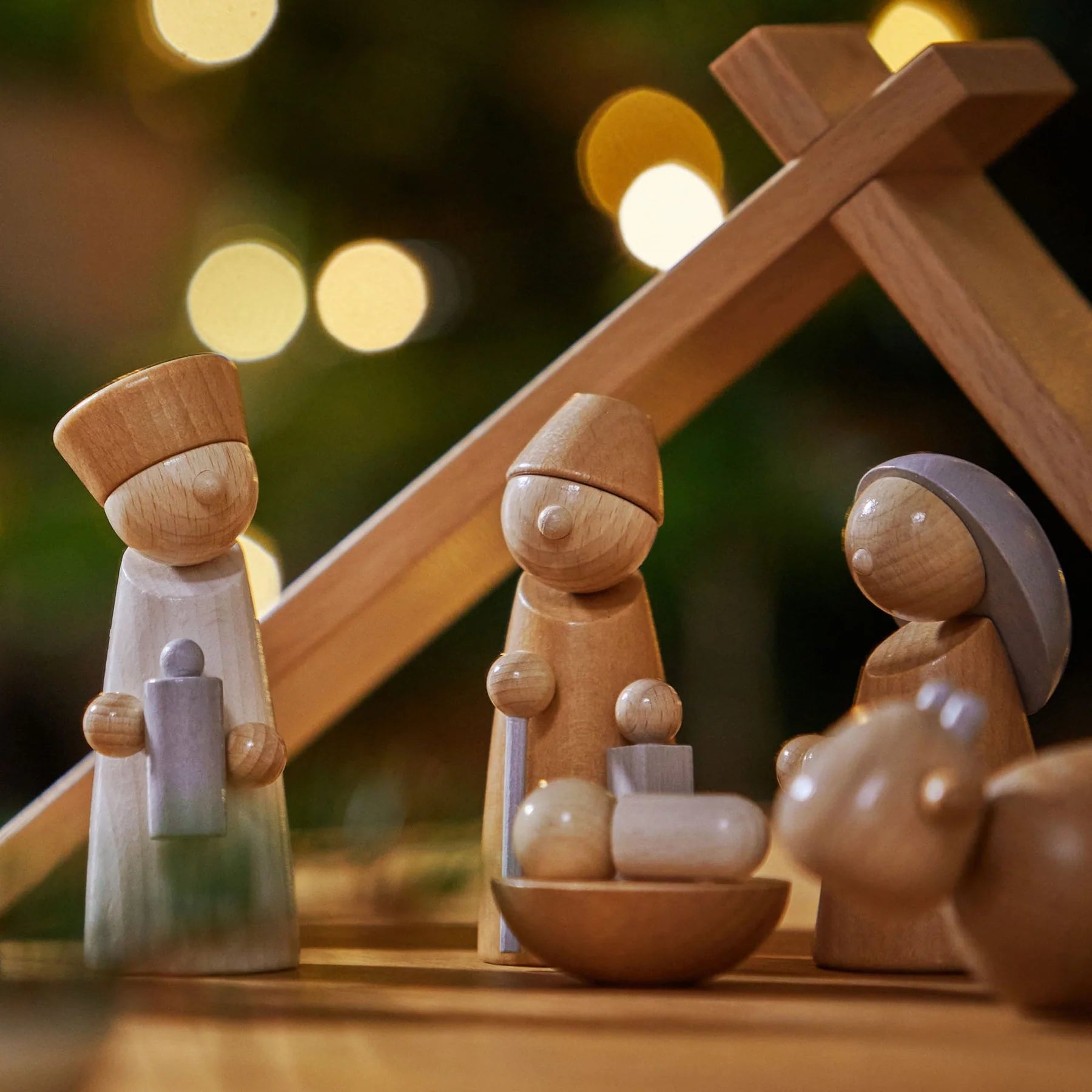 Heirloom Natural Wood Nativity Set