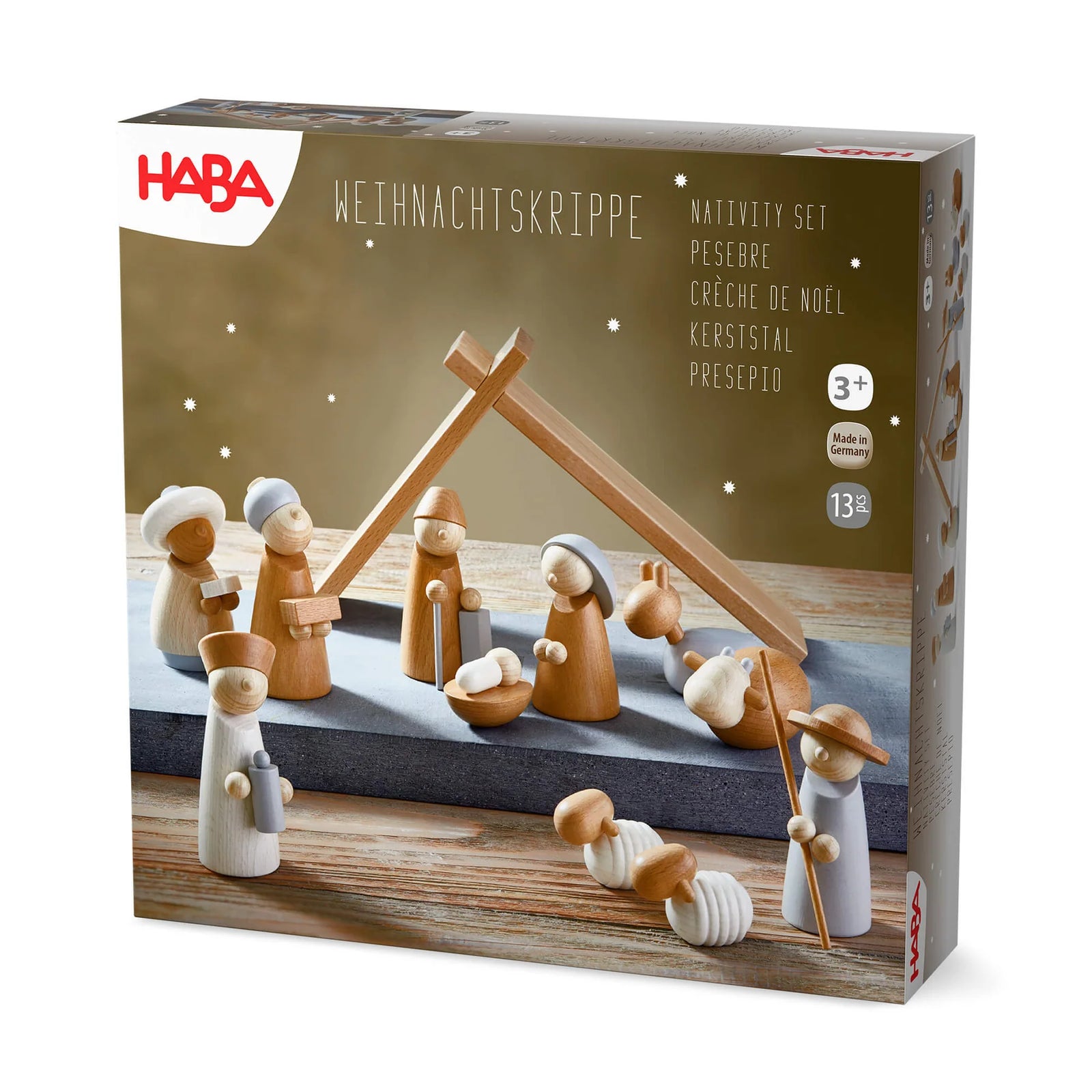 Heirloom Natural Wood Nativity Set
