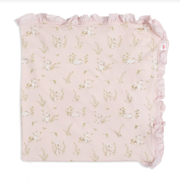 Hoppily Ever After Baby Blanket, Pink
