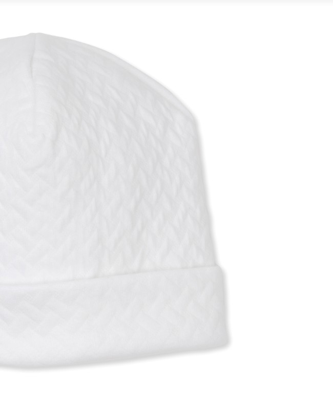 Jacquard Hat, White