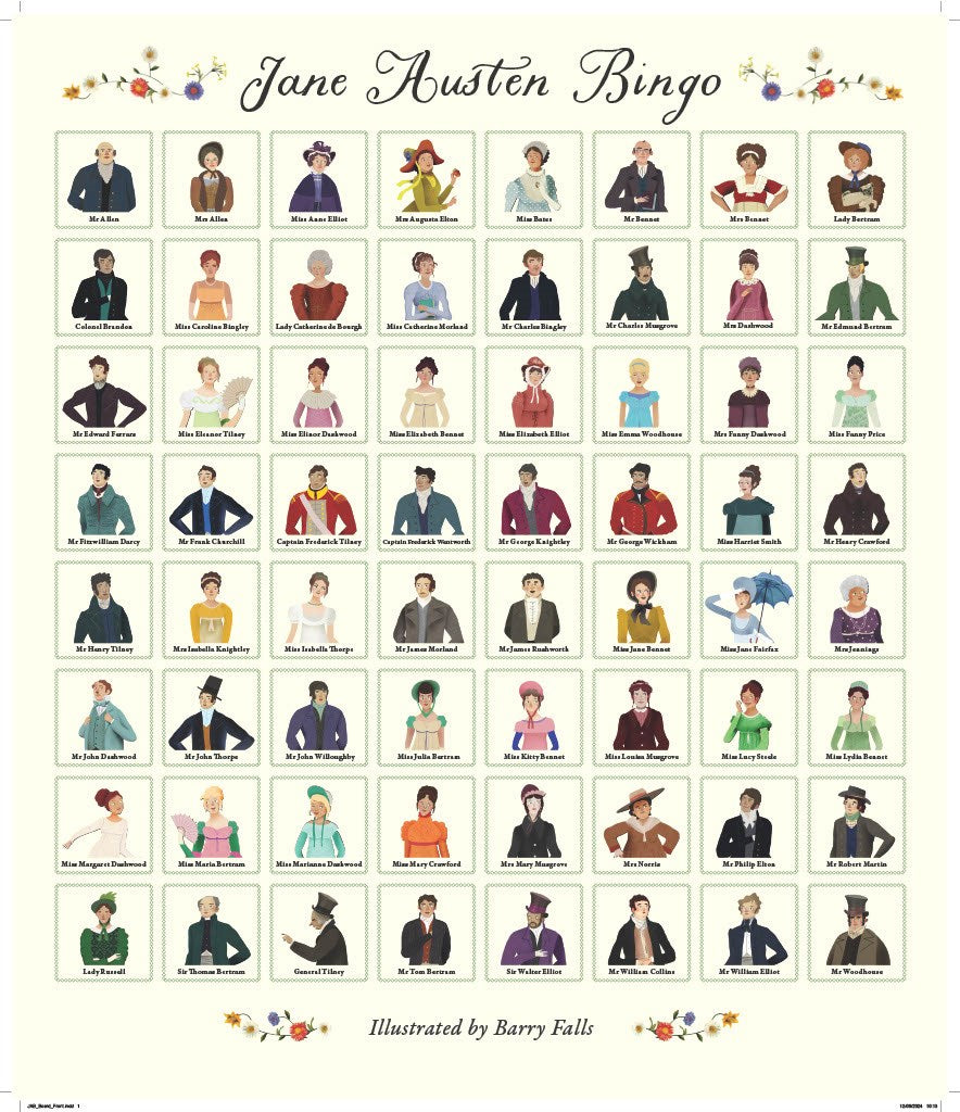 Chronicle Books Jane Austen Bingo