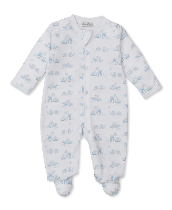Forest Fanfare Blue Zip Footie