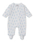Teddy Bear Time Blue Jacquard Zip Footie