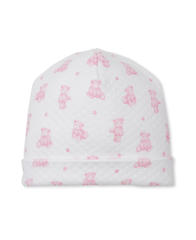 Teddy Bear Time Pink Jacquard Hat