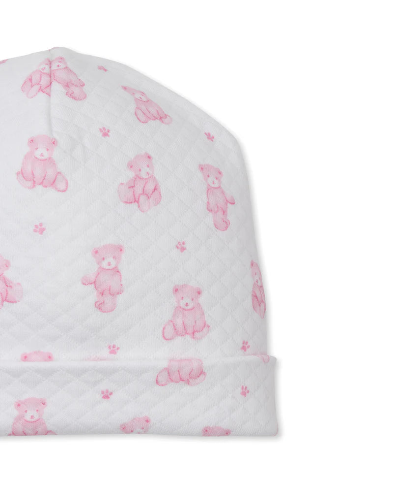 Teddy Bear Time Pink Jacquard Hat