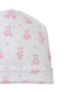 Teddy Bear Time Pink Jacquard Hat