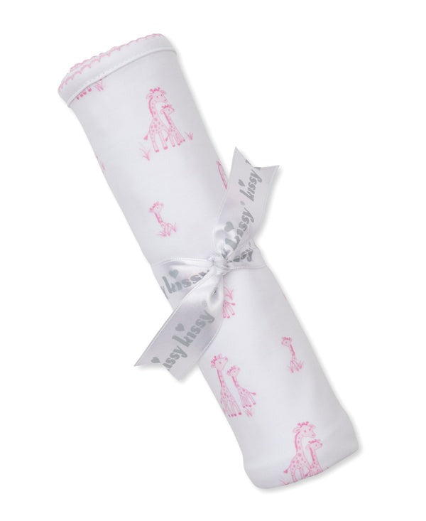 Giraffe Grace Pink Blanket