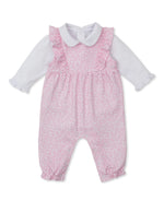 Fall in Bloom Pink Overall Set
