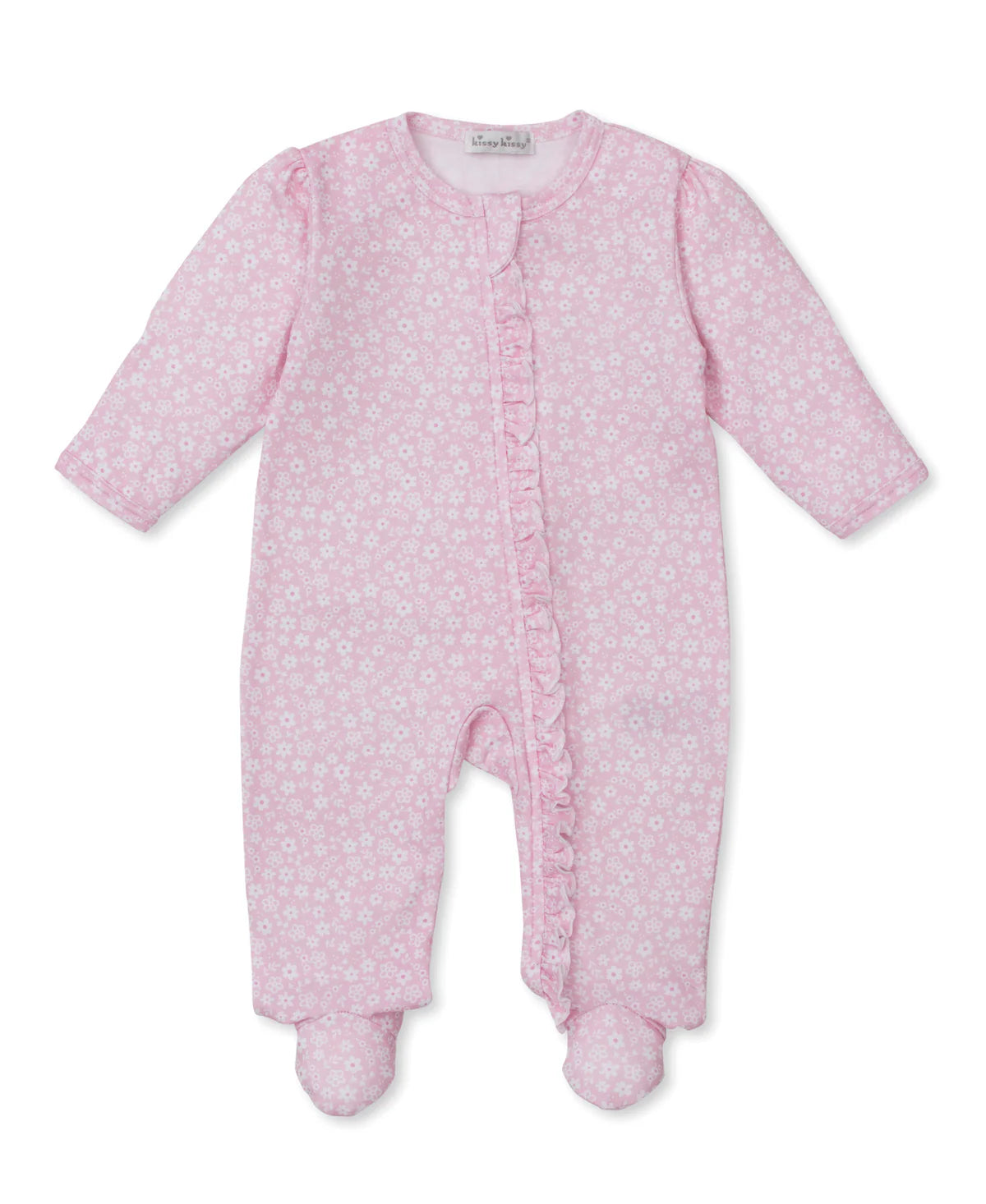 Fall in Bloom Pink Zip Footie