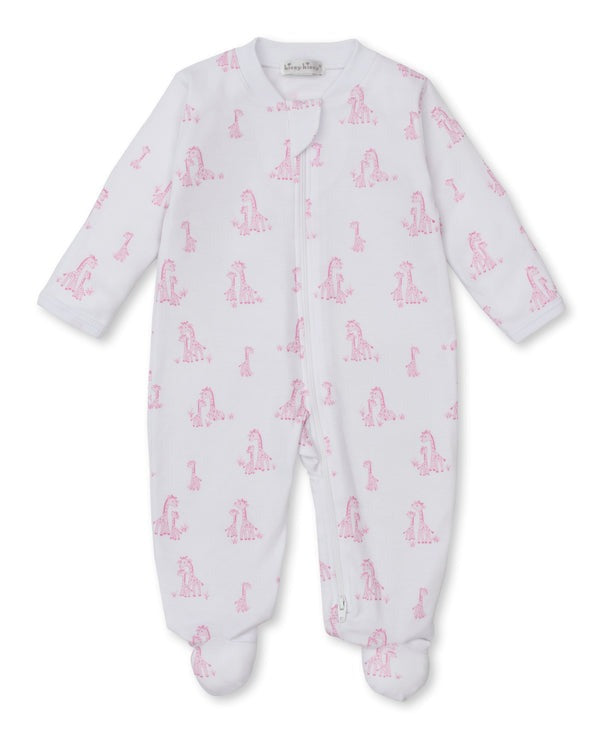 Giraffe Grace Pink Zip Footie