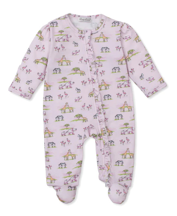 Pink Jungle Safari Zip Footie