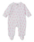 Teddy Bear Time Pink Jacquard Zip Footie