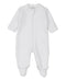 Classic Jacquards White Zip Footie